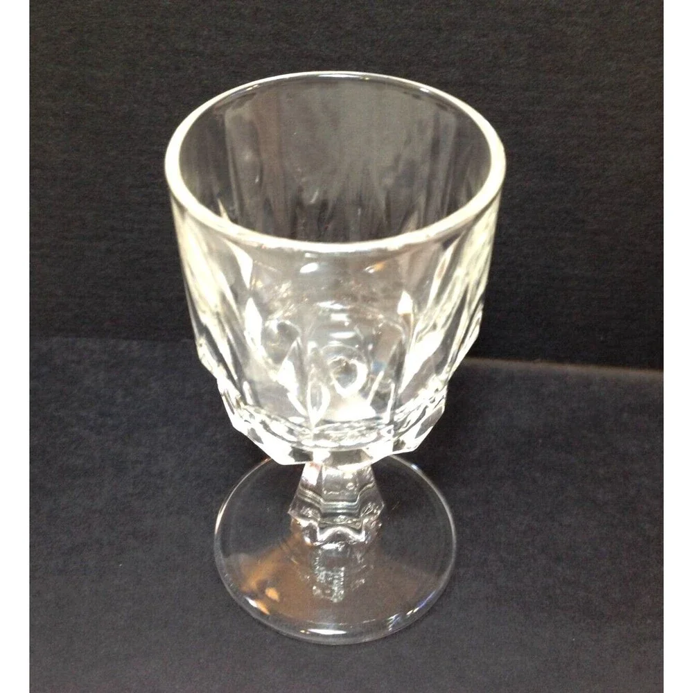 ARCOROC France Clear Glass Artic Pattern Crystal Stemware 3